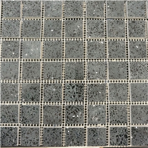 Crystal Black Quartz Mosaic Stone, Crystal White Quartz Mosaic Tile, Quartz Mosaci for Wall & Floor, China Mosaic Factory, Manmade Stone Mosaic Tile Crystal Black Quartz Mosaic Stone, Crystal White Quartz Mosaic Tile, Quartz Mosaci for Wall & Floor, China Mosaic Factory, Manmade Stone Mosaic Tile