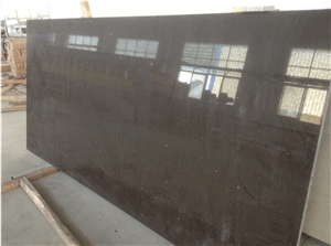 Dark Brown Quartz Stone Tile for Flooring, Sparkle Glass Mirror Quartz Slab for Countertop and Vanity Top, Solid Surface Quartz Stone Big Quantity Supply Ability Direct from Factory