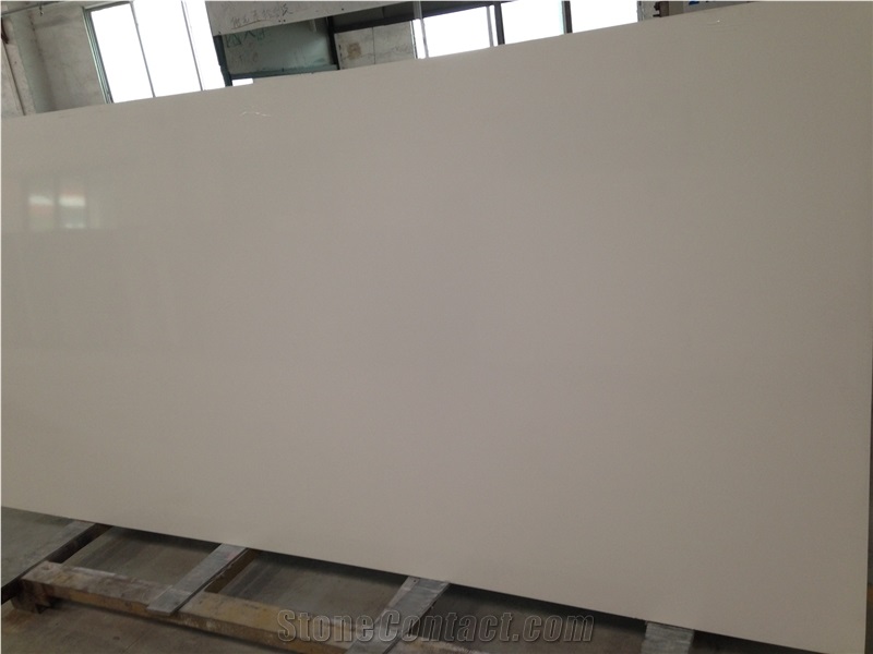 Engineered Stone Artificial Stone Slabs Calacatta Pure White Quartz Stone Solid Surfaces Polished Slabs Tiles for Hotel Kitchen,Bathroom Backsplash Walling Panel Customized Edge