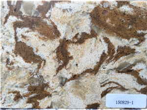 Golden Quartz Tiles&Slabs Of China Stone,Solid Surface Engineered Stone, Quartz Stone Flooring, Engineered Stone Walling