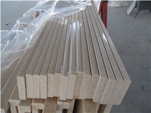 Good Quality China Man-Made Engineered Stone Diamond Yellow Quartz Countertops, Kitchen Bar Tops and Solid Surface