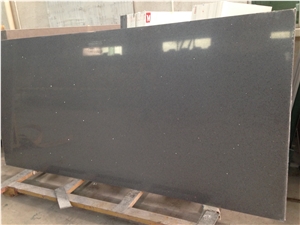 Grey Crystal Quartz Stone Big Slab, China Artificial Quarzt Stone with Good Price, Sparkle Surface, Glass Mirror Quartz