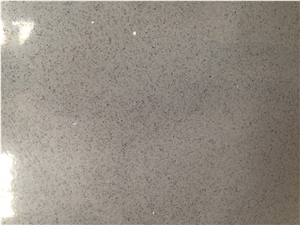 Grey Crystal Quartz Stone Big Slab, China Artificial Quarzt Stone with Good Price, Sparkle Surface, Glass Mirror Quartz