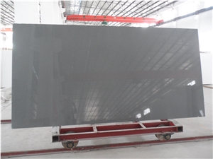 Grey Quartz Stone Slabs & Tiles Engineered Stone Terrazzo Artificial Stone Tiles for Walling / Floor Covering / Kitchen Bathroom Project Customized Edges Available/Resistant to Heat/Stain/Scratch