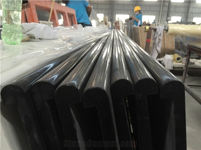High Quality China Engineered Stone Pure Black ,Absolute Black Quartz Countertops , Kitchen Tops and Solid Surface for Usa Market