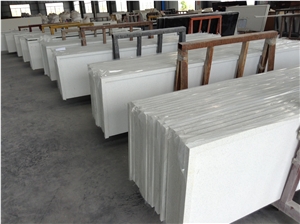 High Quality China Quartz Stone Crystal White Countertops, Kitchen Worktops & Solid Surface for Usa and Canada Market