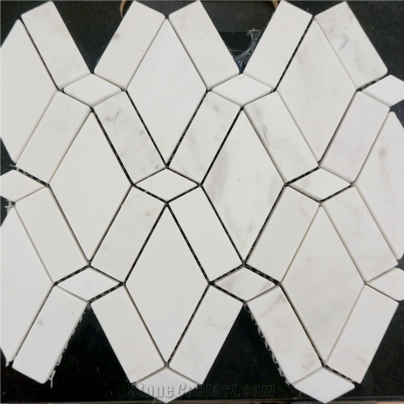 White Mable Mosaic Tile, China Mosaic Factory, Square Shape Mosaic Stone, Hot Sell Mosaic Deign