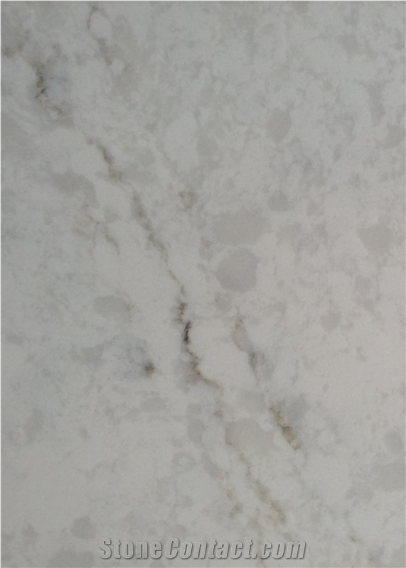 White Quartz With Different Vein, China Manmade Quartz Stone Tile & Slab, High Quality Quartz Stone One Sales For Kitchen & Bathroom 