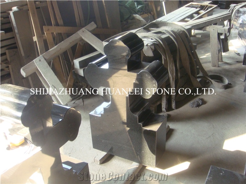 Absolute Black Monument, Hebei Black Granite Tombstone/Cross Tombstones/Cemetery Tombstones /Memorial /Gravestone