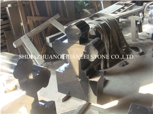 Absolute Black Monument, Hebei Black Granite Tombstone/Cross Tombstones/Cemetery Tombstones /Memorial /Gravestone