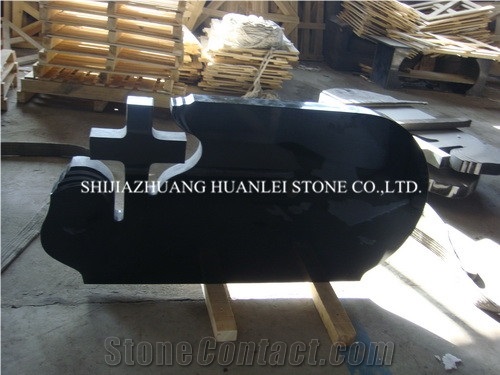 Absolute Black Monument, Hebei Black Granite Tombstone/Cross Tombstones/Cemetery Tombstones /Memorial /Gravestone