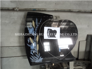China Nero Assoluto Granite Heart Tombstone Design, Shanxi Black Granite Monument Grade a ,Memorial ,Western Style Headstone,Gravestone,Cemetery Tombstone China Nero Assoluto Granite Heart Tombstone Design, Shanxi Black Granite Monument Grade a ,Memorial ,Western Style Headstone,Gravestone,Cemetery Tombstone