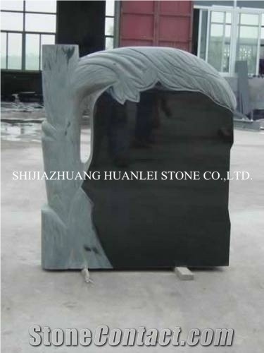 Granite Hebei Black Gravestone, Nero Assoluto China Black Granite Tombstone,Cemetery Tombstone,Gravestone,Headstone,Monument Design
