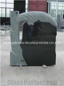 Granite Hebei Black Gravestone, Nero Assoluto China Black Granite Tombstone,Cemetery Tombstone,Gravestone,Headstone,Monument Design