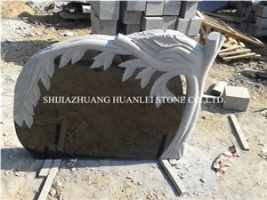 Hebei Black Granite Gravestone, Nero Assoluto China Black Granite Tombstone, Cemetery Tombstone, Gravestone, Headstone, Tree Monument Design
