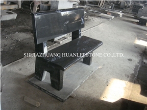Shanxi Black Granite Exterior Bench, China Black Granite Bench/Garden Bench/Park Tables/Outdoor Chairs