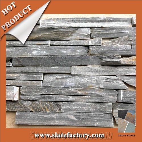 Himalaya Quartzite Stacked Stone, Grey Quartzite Exterior Stone Veneer, Himalaya Quartzite Thin Stone Veneer