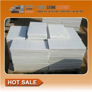 Moon White Quartzite Garden Pavers Tiles, Cream White Quartzite Landscape Stone Tiles, White Stone Interior Floors Pavers
