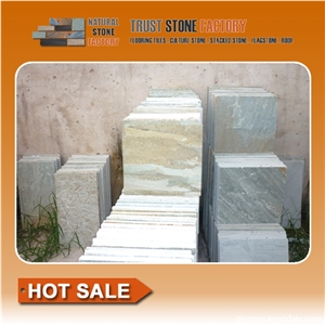 Sunshine Quartzite Stone Patio Pavers Tiles,Himalaya Quartzite Terrace Floors Tiles,Golden Beige Quartzite Courtyard Pavers Tiles