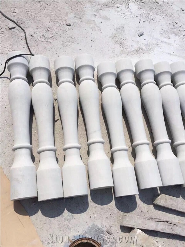 White Marble Balustrade, Snowflake White Marble Balustrade,Railings