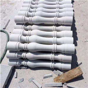 White Marble Balustrade, Snowflake White Marble Balustrade,Railings