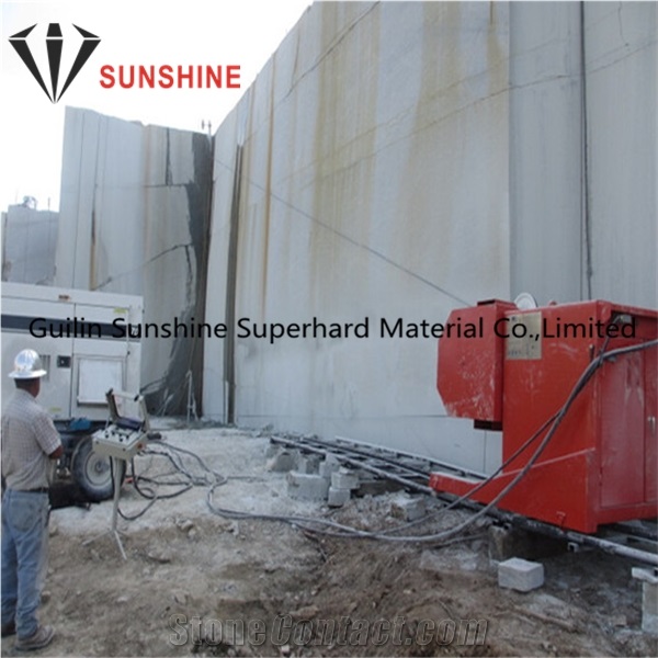 China 11.5mm Rubberized Diamond Wire Saw for Granite Quarry,Diamond Wire Rope for Granite Cutting