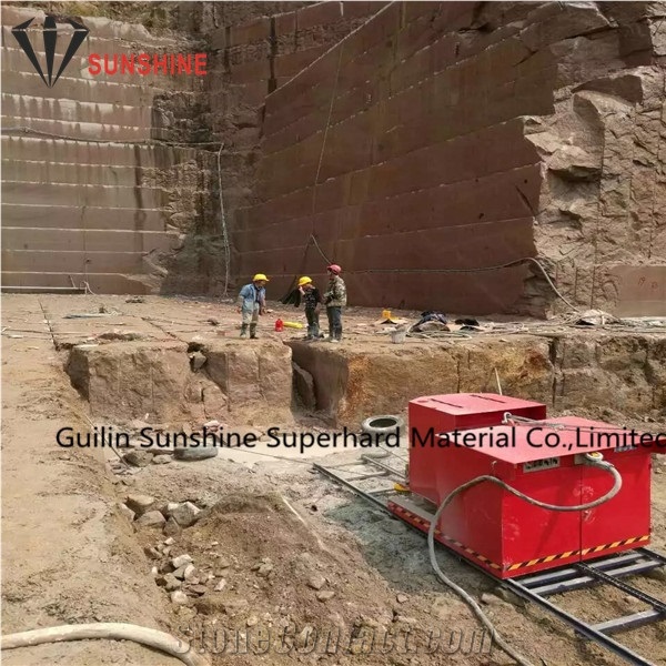 China 11.5mm Rubberized Diamond Wire Saw for Granite Quarry,Diamond Wire Rope for Granite Cutting