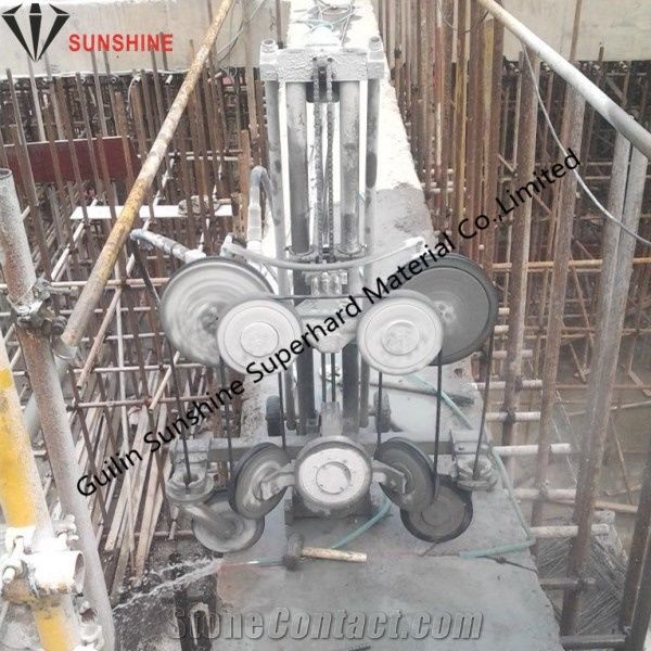 Construction Cutting Diamond Wire 10.5mm with 40beads for Wall Wire Saw Machine