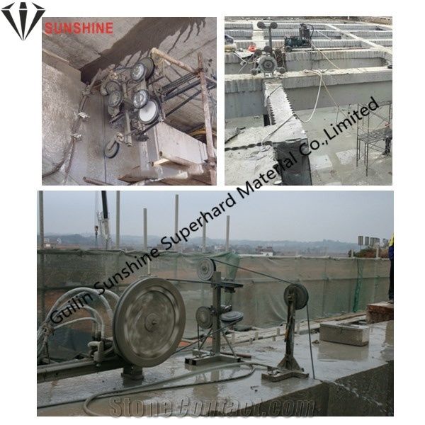Construction Cutting Diamond Wire 10.5mm with 40beads for Wall Wire Saw Machine