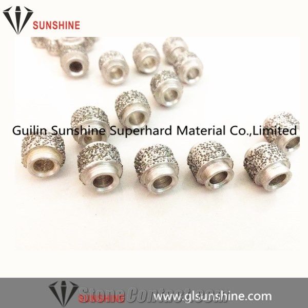 Electroplated Type Diamond Beads 11.0mm 10.5mm for Limestone Quarry
