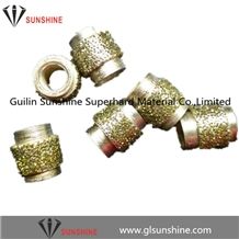 Electroplated Type Diamond Beads 11.0mm 10.5mm for Limestone Quarry