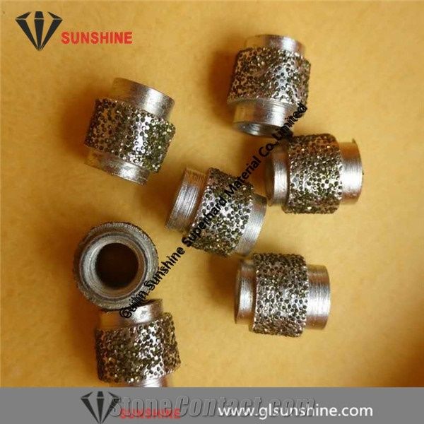 Electroplated Type Diamond Beads 11.0mm 10.5mm for Limestone Quarry