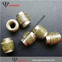 Electroplated Type Diamond Beads 11.0mm 10.5mm for Limestone Quarry