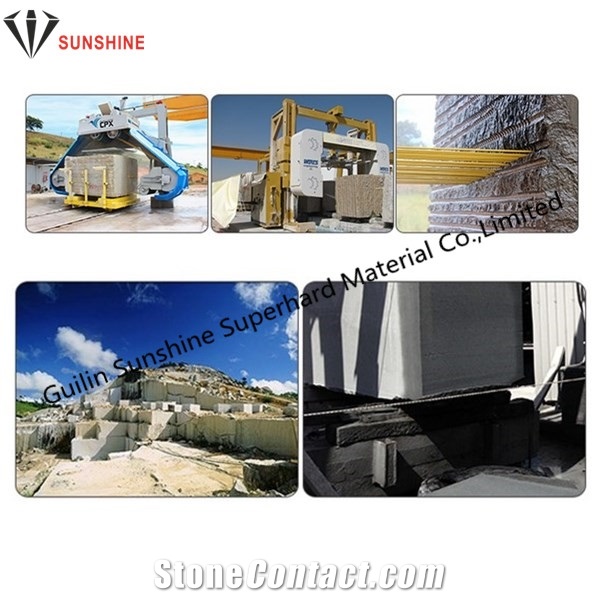 Granite Blocks Profiling Cut 9.0mm Plastic Diamond Wire, Wire Saw for Granite Cutting