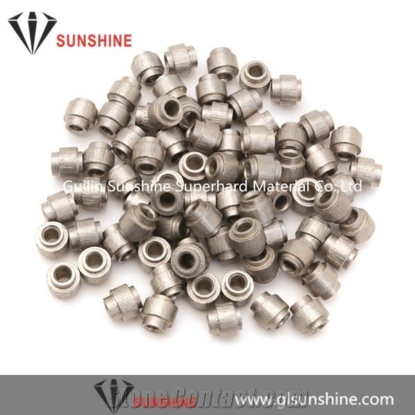 Marble Quarry Sintered Diamond Wire Beads Dry Cut for Wire Sawing Machine