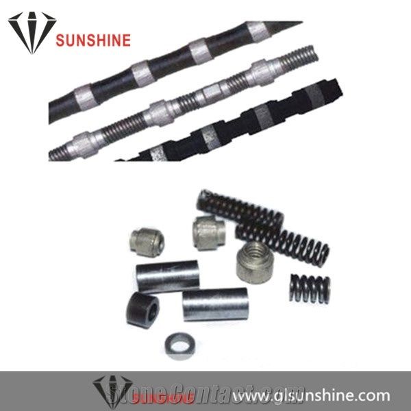 Marble Quarry Sintered Diamond Wire Beads Dry Cut for Wire Sawing Machine