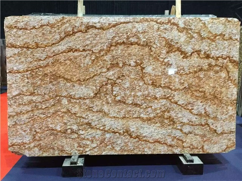 China Red Dragon Granite Polished Rough Slab
