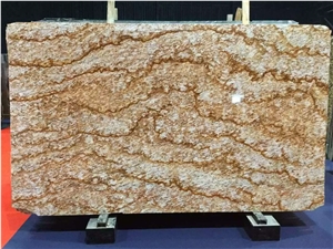 China Red Dragon Granite Polished Rough Slab