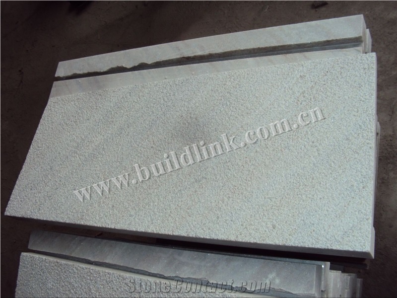 White Quartzite Bushhammered Dorp Face Pool Coping