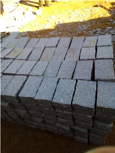 North G603 Light Grey Granite G375 G341 Sides Split Flamed Top Bottom Cube Cobble Stones for Driving Way Walking Way Cheap Price
