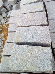 North G603 Light Grey Granite G375 G341 Sides Split Flamed Top Bottom Cube Cobble Stones for Driving Way Walking Way Cheap Price