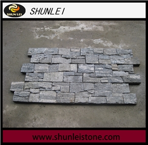 Cement Back Grey Culture Stone, Grey Slate Cultured Stone, Concrete Slate Stacked Stone