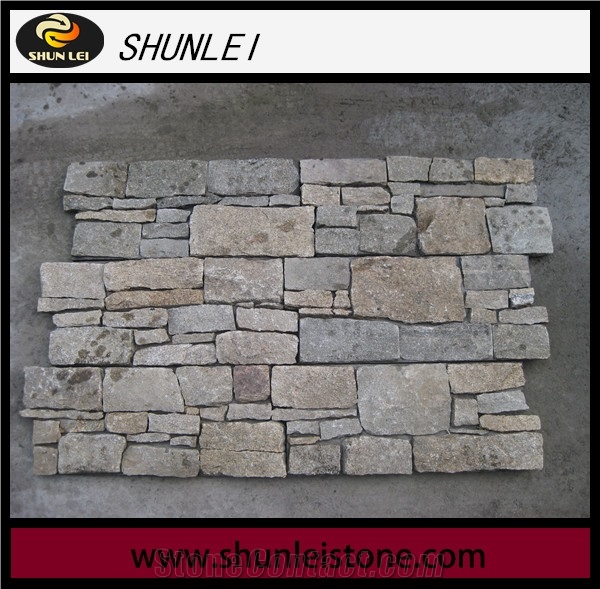 Cement Back Grey Culture Stone, Grey Slate Cultured Stone, Concrete Slate Stacked Stone