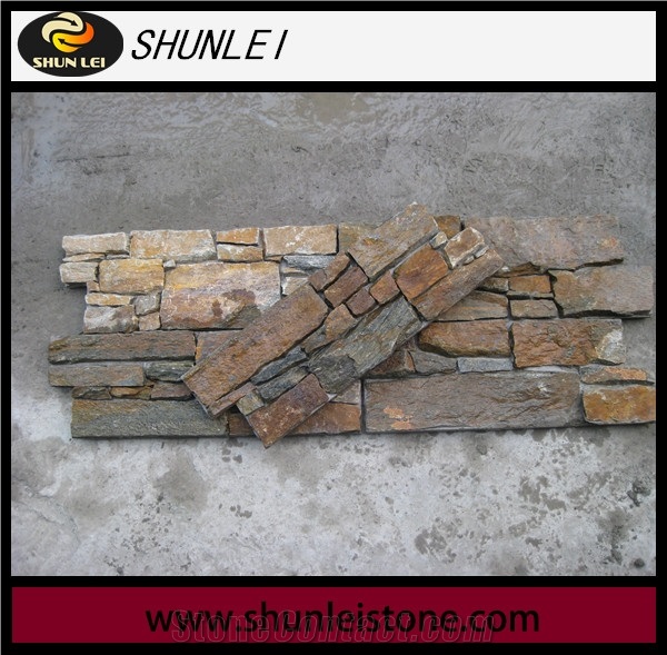 Cement Back Grey Culture Stone, Grey Slate Cultured Stone, Concrete Slate Stacked Stone