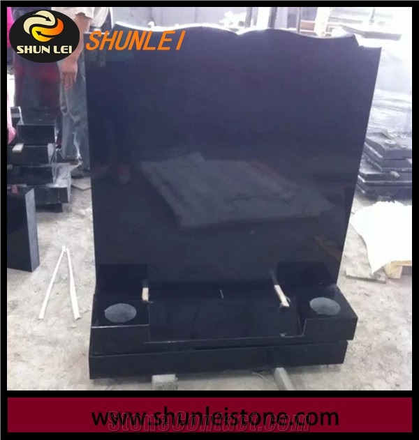 Granite Tombstone, Nero Toledo Black Granite Monument & Tombstone, Shanxi Black Granite Tombstone, Monument, Headstone