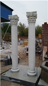 Hunan White Marble Stone Roman Column