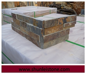 Rusty Corner Stone, Wall Stone, Culture Stone,Slate Corner Ledger Stone