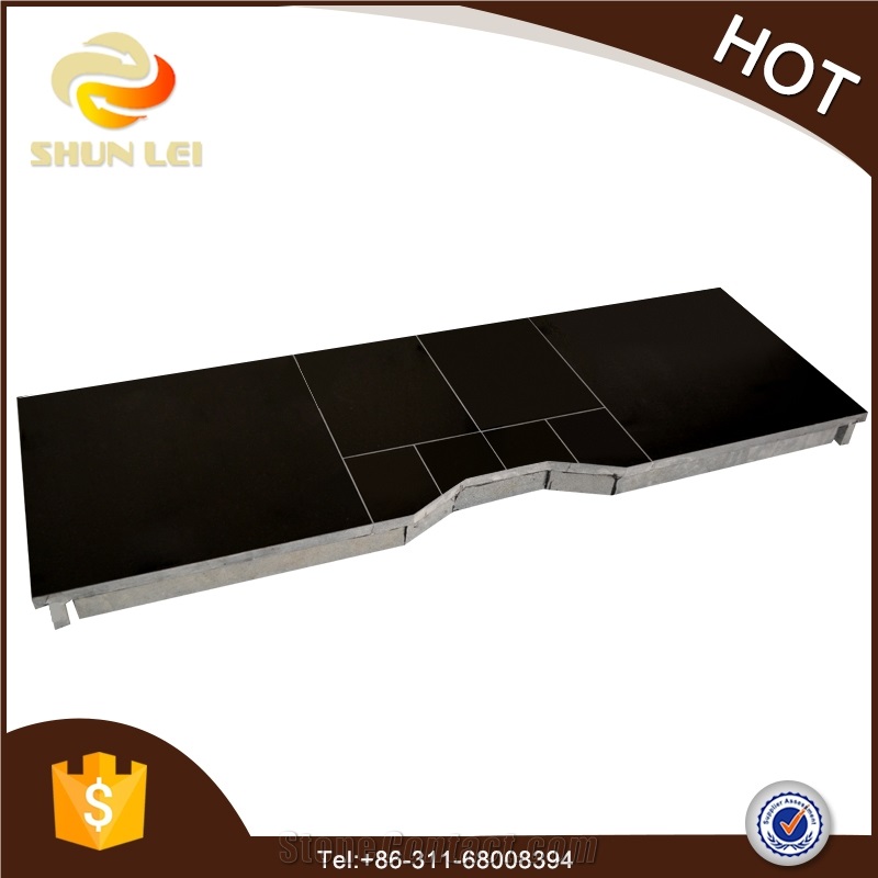 Shanxi Black Jonited Granite Stove Hearth Slab
