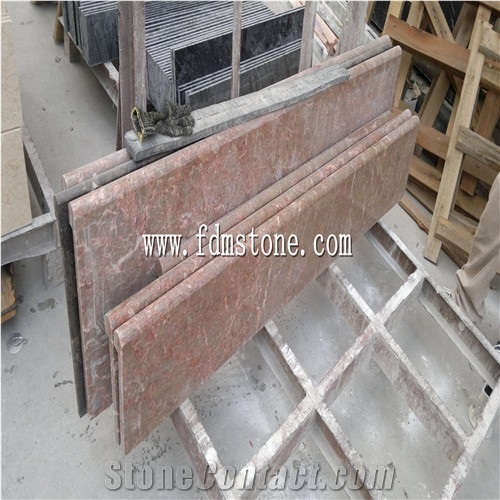 Agate Red Marble Stone Polished Flamed Brushed Bullnosed Step,Stair Treads,Risers,Staircase
