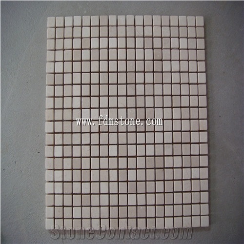 Beige Travertine Split Surface Mosaic Border,Cream Travertine Wall Tiles,Italy Mosaic,Mosaic Tile for Wall Decoration 15x15mm